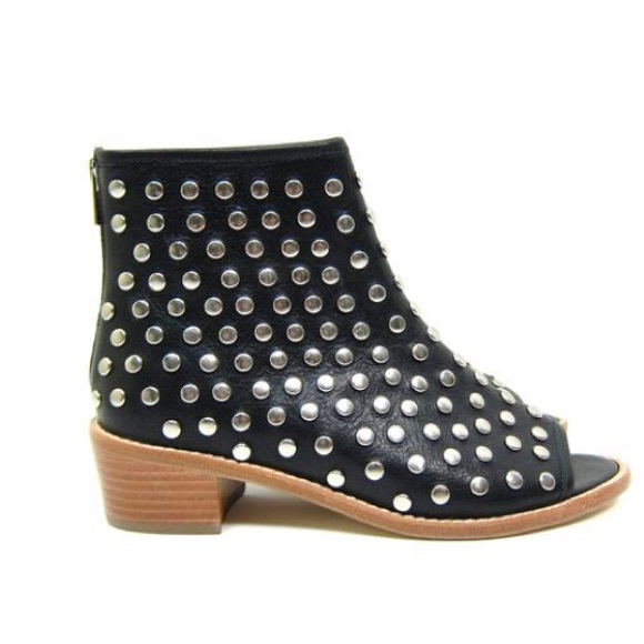 Loeffler Randall Stud Gladiator Peep-Toe Booties - Picture 5 of 8